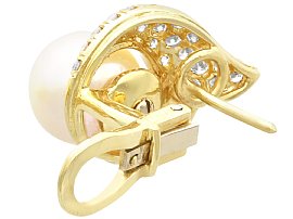 Pearl Cluster Earrings in Gold open