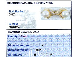 Pearl Cluster Earrings in Gold grading card