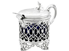 19th Century Mustard Pot in Sterling Silver 