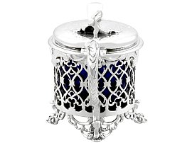 19th Century Mustard Pot in Sterling Silver 