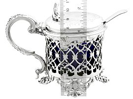 19th Century Mustard Pot in Sterling Silver 