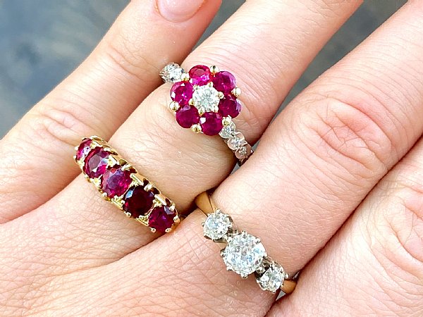 Edwardian ruby rings 