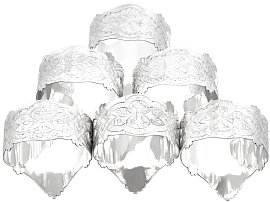 Set of 6 Silver Napkin Rings