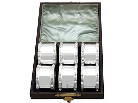 Boxed Vintage Sterling Silver Napkin Rings