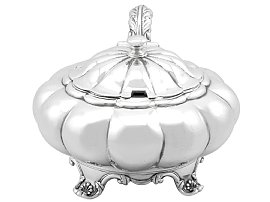 Silver Mustard Pot with Spoon
