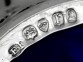 Silver Mustard Pot hallmarks 