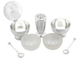 Art Deco Silver Condiment Set