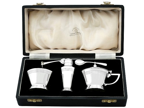 Mappin and Webb Silver Condiment Set