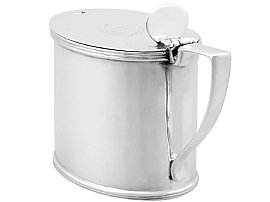 Plain Silver Mustard Pot