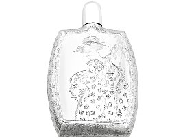 Japanese Hip Flask in Silver