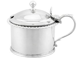 1800s Silver Mustard Pot and Spoon