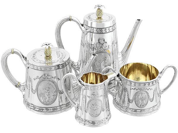 Victorian Silver 4 Piece Tea Set