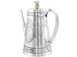 Silver coffee pot size