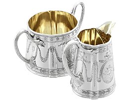 silver cream and sugar set