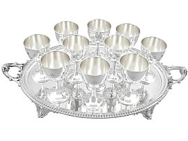 Silver Tray with Goblets