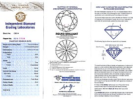 Large 1920s Diamond Brooch Platinum Certificate 