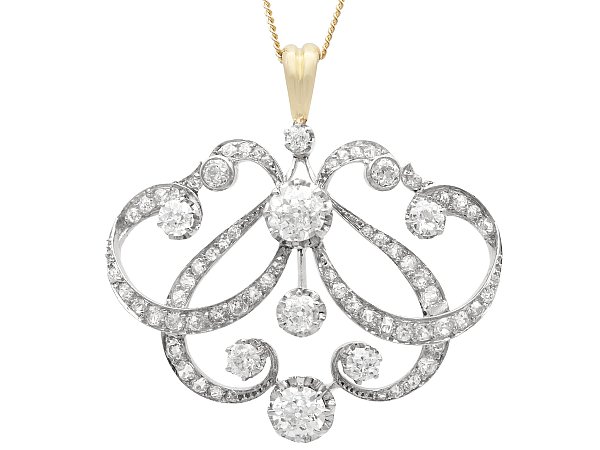 Gold Victorian Diamond Pendant for Sale