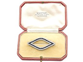 Cartier Black Onyx and Diamond Brooch boxed