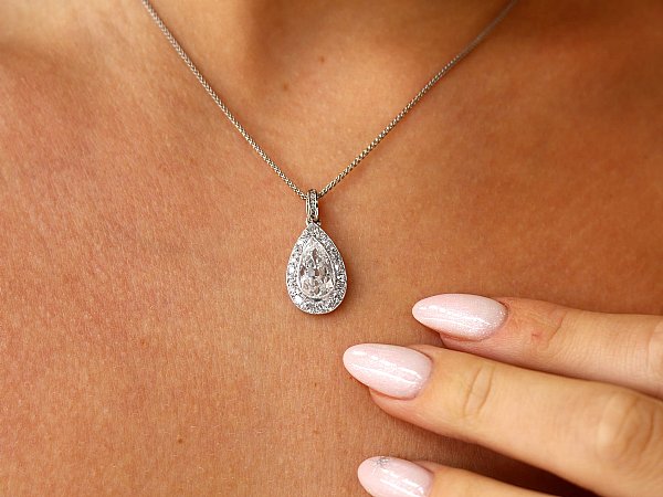 diamond drop pendant