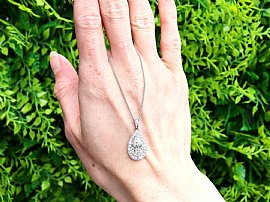 2.2 carat Pear Cut Diamond Pendant for Sale