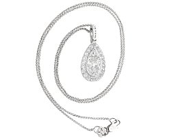 2.2 carat Pear Cut Diamond Pendant 