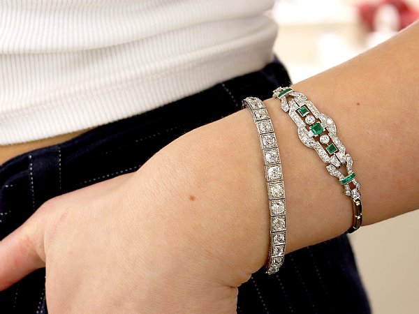 stacked emerald bracelet