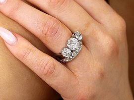 three stone engagement ring 