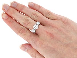 Wearing Three Stone Engagement Ring