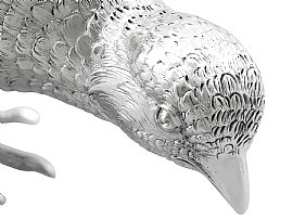 Antique Silver Bird Figurine