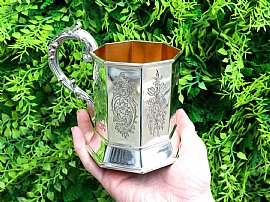 Georgian Sterling Silver Mug outside 