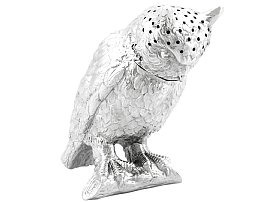Sterling Silver Owl Pepperette - Antique Edwardian