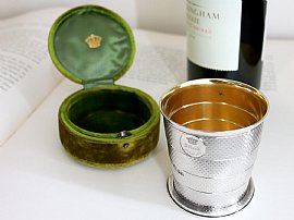 Victorian silver collapsible beaker 