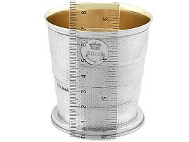 Size of Sterling Silver Travelling Collapsible Beaker