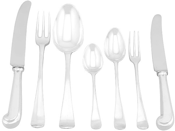 Irish Silver Cutlery Set for 12 People