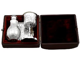 Boxed Sterling Silver Communion Set - Antique Victorian (1849)