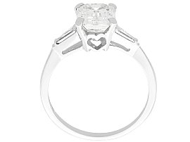 Emerald Cut Engagement Ring Platinum