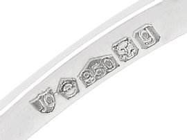 Emerald Cut Engagement Ring Platinum hallmarks