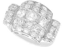 Art Deco 3.44ct Diamond Dress Ring in Platinum