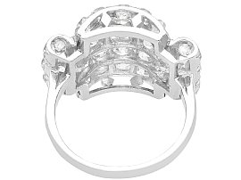Antique Platinum Art Deco Ring with Diamonds for Sale