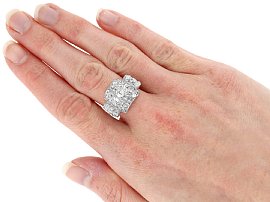 Art Deco Diamond Dress Ring Platinum wearing