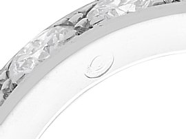 2.8 Carat Diamond Eternity Ring hallmarks 