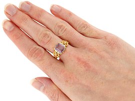 Wearing Image for Rare Pale Amethyst Ring 