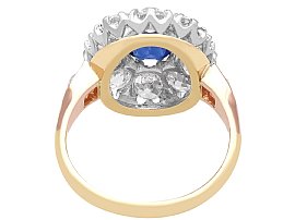 1920s Sapphire Cluster Ring in Gold Setting