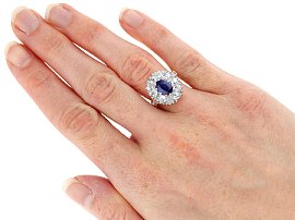 Wearing Sapphire Cluster Ring On Hand