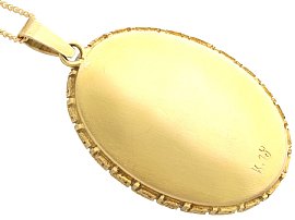 Gold Opal Pendant Necklace reverse 