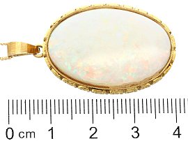Gold Opal Pendant Necklace size