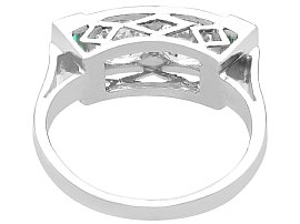 Diamond Ring with Synthetic Emeralds 