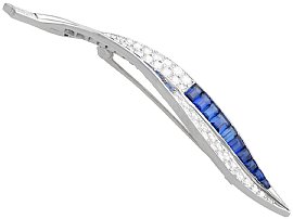 Sapphire and Diamond Brooch Platinum