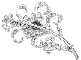 Diamond Floral Bouquet Brooch reverse