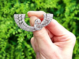 Platinum Diamond Brooch Antique